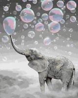Картины по номерам 40х50: Слон и пузыри