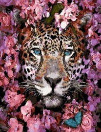Леопард в цветах - Леопард в цветах
