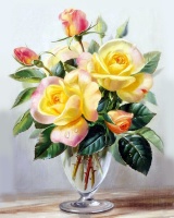 Картины по номерам 40х50: Желтые розы